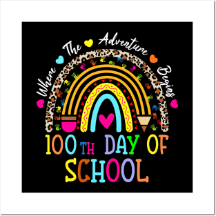 100th Day Of School Teacher - 100 Days Smarter Rainbow Posters and Art